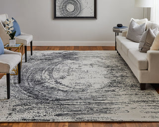 Feizy Coda 8928F Black/White Area Rug Lifestyle Image Feature