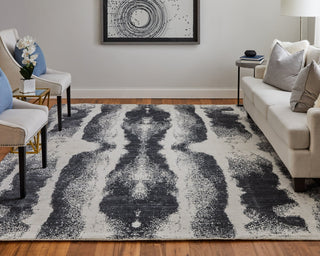 Feizy Coda 8930F Black/White Area Rug Lifestyle Image Feature