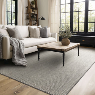 Karastan Collinsworth Grey Area Rug Lifestyle Image Feature