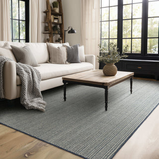 Karastan Collinsworth Navy Area Rug Lifestyle Image Feature