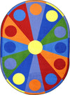 Joy Carpets Kid Essentials Color Wheel Multi Area Rug