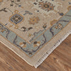 Feizy Corbitt 0613F Tan/Blue/Gold Area Rug Corner Image with Rug Pad