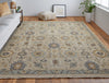 Feizy Corbitt 0613F Tan/Blue/Gold Area Rug Lifestyle Image Feature