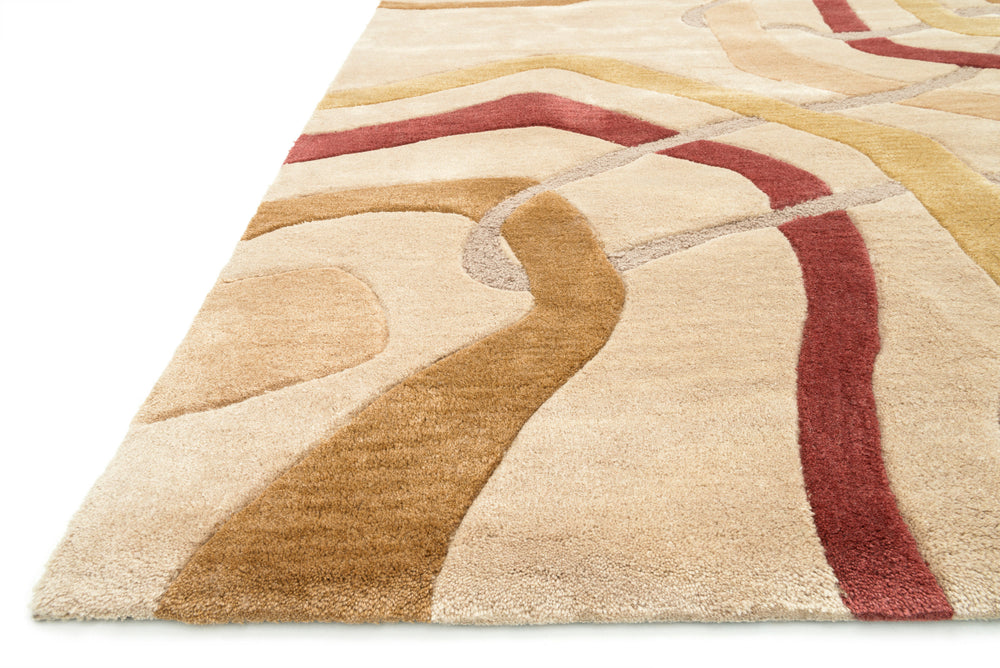 Loloi Abacus AC-06 Light Gold / Multi Area Rug Corner Feature