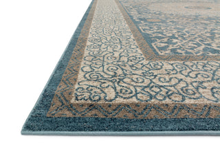 Loloi Century CQ-01 Blue / Sand Area Rug Corner