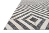 Loloi Dorado DB-03 Charcoal / Ivory Area Rug Corner