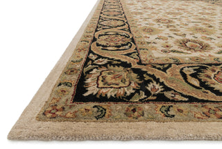Loloi Elegante EG-02 Ivory / Black Area Rug Corner Feature