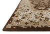 Loloi Elmwood EW-04 Brown / Ivory Area Rug Corner Feature