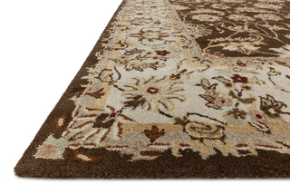 Loloi Elmwood EW-04 Brown / Ivory Area Rug Corner Feature