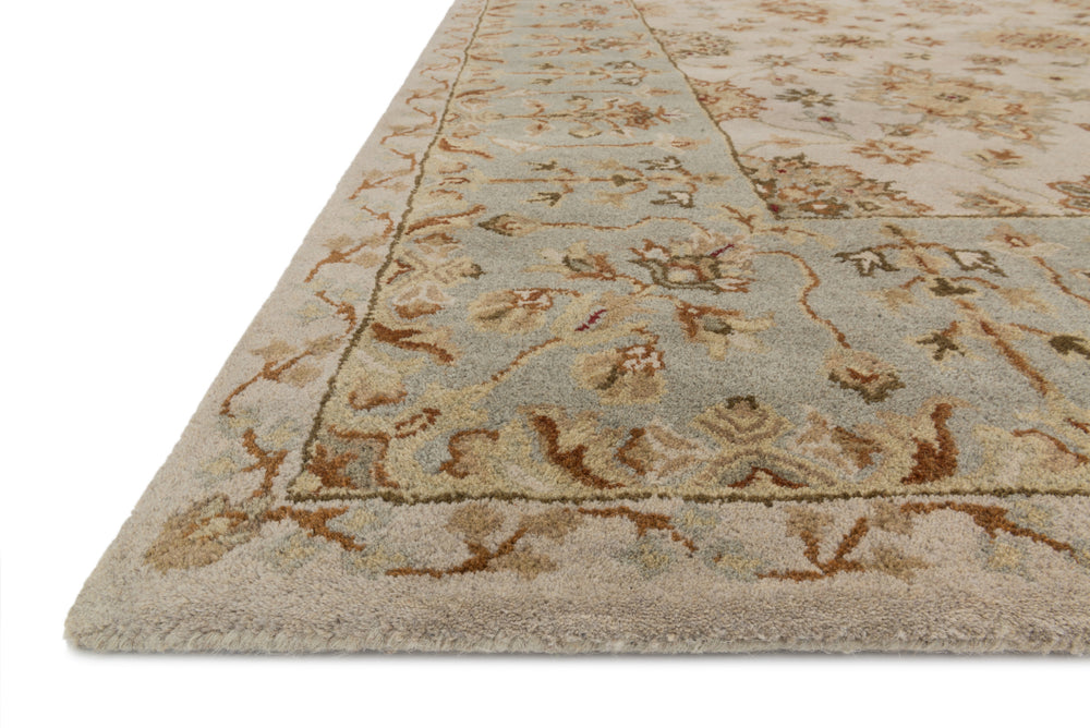 Loloi Elmwood EW-05 Ivory / Blue Area Rug Corner Feature