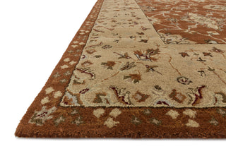 Loloi Elmwood EW-05 Rust / Light Gold Area Rug Corner Feature