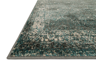Loloi Elton EO-05 Peacock / Slate Area Rug Corner