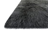 Loloi Finley FN-01 Black / Charcoal Area Rug Corner Feature