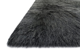 Loloi Finley FN-01 Black / Charcoal Area Rug Corner Feature
