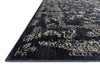 Loloi Florence FO-01 Black / Ivory Area Rug Corner