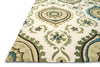 Loloi Francesca FC-24 Ivory / Aqua Area Rug Corner