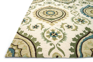 Loloi Francesca FC-24 Ivory / Aqua Area Rug Corner