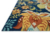 Loloi Francesca FC-34 Blue / Floral Area Rug Corner Feature