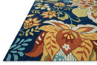 Loloi Francesca FC-34 Blue / Floral Area Rug Corner Feature
