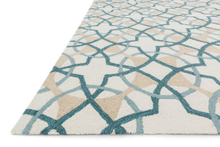 Loloi Francesca FC-42 Ivory / Teal Area Rug Corner