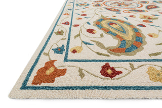 Loloi Francesca FC-53 Ivory / Blue Area Rug Corner