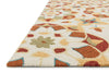 Loloi Francesca FC-55 Ivory / Spice Area Rug Corner