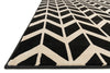 Loloi Goodwin GW-03 Black / Ivory Area Rug Corner