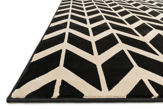 Loloi Goodwin GW-03 Black / Ivory Area Rug Corner