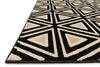 Loloi Goodwin GW-08 Black / Beige Area Rug Corner Feature