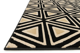 Loloi Goodwin GW-08 Black / Beige Area Rug Corner Feature