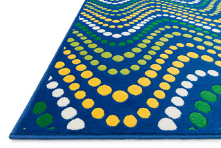 Loloi Gracie HGE02 Blue / Multi Area Rug Corner