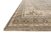 Loloi Heirloom HQ-05 Aqua/Stone Area Rug Corner Feature