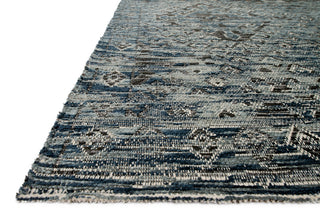 Loloi Izmir IZ-02 Blue / Charcoal Area Rug Corner