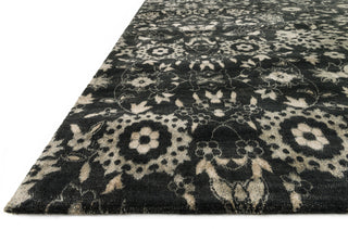 Loloi Journey JO-09 Black / Silver Area Rug Corner Feature