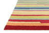 Loloi Juliana JL-10 Multi Stripe Area Rug Corner