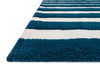 Loloi Lola Shag LL-01 Navy / White Area Rug Corner