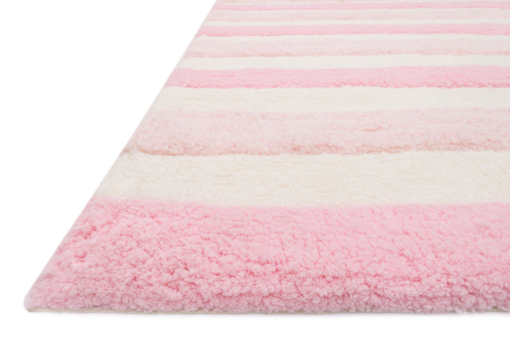 Loloi Lola Shag LL-01 Pink / Multi Area Rug Corner Feature