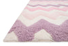 Loloi Lola Shag LL-03 Pink / Purple Area Rug Corner Feature
