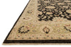 Loloi Majestic MM-01 Black/Ivory Area Rug Corner