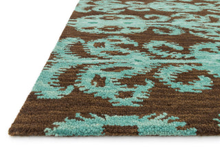 Loloi Milano ML-07 Chocolate / Teal Area Rug Corner