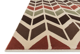 Loloi Shelton HSH01 Brown / Multi Area Rug Corner Feature