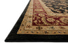 Loloi Stanley ST-11 Black / Rust Area Rug Corner