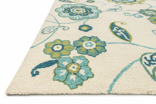 Loloi Summerton SRS24 Ivory / Aqua Area Rug Corner