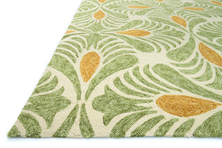 Loloi Tropez TZ-03 Ivory / Green Area Rug Corner Feature
