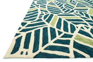 Loloi Tropez TZ-05 Blue / Green Area Rug Corner Feature