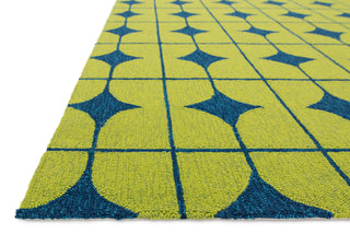 Loloi Venice Beach VB-03 Lime / Blue Area Rug Corner