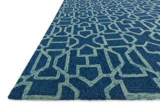 Loloi Venice Beach VB-21 Navy / Aqua Area Rug Corner