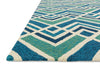Loloi Venice Beach VB-22 Sea / Blue Area Rug Corner