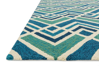 Loloi Venice Beach VB-22 Sea / Blue Area Rug Corner