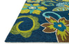 Loloi Ventura HVT10 Blue / Green Area Rug Corner